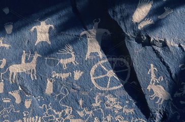 Petroglyphen Utah die Vereinigten Staaten [at]