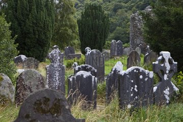 Graveyard of the monastery of Glendalough in Ireland