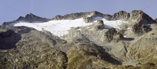 Relikt des Gletschers der Maladeta im Jahr 2005 Pyrenäen Spanien