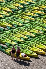 Canoes rent kayak in the Gorges du Gardon Gard