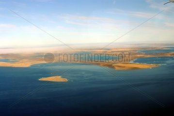 Aerial view of Little Cornwallis island Canada