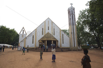 Displaced christians have taken refuge at the catholic mission