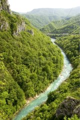 Rivière Neretva en amont de Konjic en Bosnie
