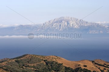 Strait of Gibraltar from Tarifa over Spain