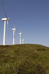 Windkraftanlagen am kantabrischen Cordillière Spanien