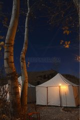 Nomad traditional tourist camp Atlas Mountains Morocco