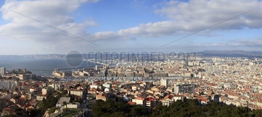 Marseilles in winter view from Notre Dame de la Garde