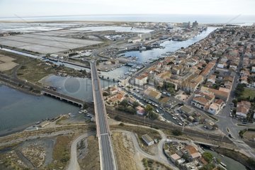 Aerial view of Port la Nouvelle in Aude