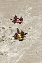 Rafting am Fluss Zanskar Chilling Ladakh India