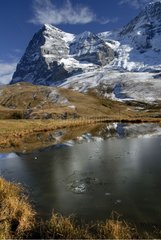 Summits of the Eiger and Moench Swiss Alps