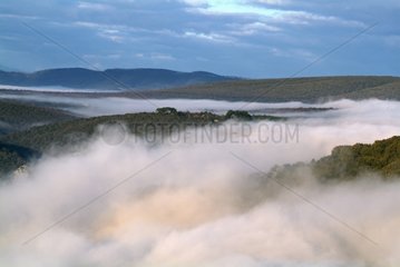 Fog over the Gorges of Ardeche France