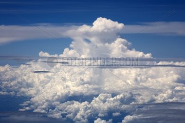 Altocumulus clouds at 10 000 meters Ecuador