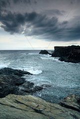 Stormy sky on the peninsula of the Sicié Cape Var France