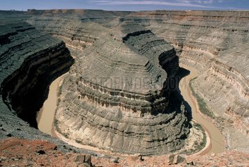 River meander in a canyon Utah USA