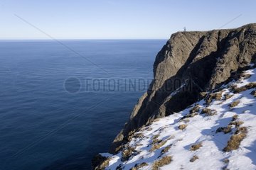North Cape cliff overlooking the Ocean Arctic Norway