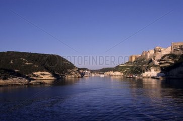 Eintritt des Hafens von Bonifacio Korsika