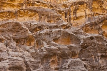 Erosion of rock at Petra in Jordan