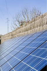 Photovoltaic panels on a garden France