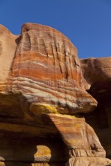 Sandstone cliff at Petra in Jordan