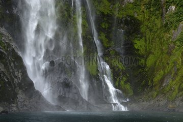 Bowen falls Fiordland National Park New Zealand