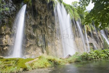 Waterfall in the Plitvice Lakes NP in Croatia