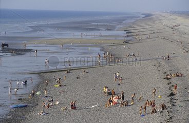 Beaches north in summer Ault Onival Picardie France