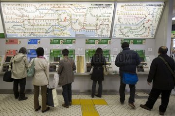 Plan of the subway in the corridors of the subway Tokyo Japan [AT]