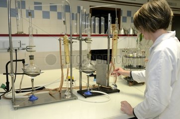 Chemical analysis of water-living laboratory France