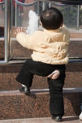 Baby on the Bund in Shanghai China