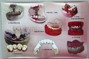 Window of a dental technician in Shanghai China