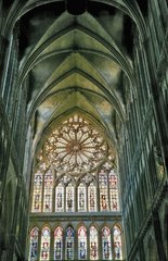 Große Rosette der Kathedrale Saint Etienne in Metz Frankreich