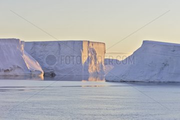 Icebergs at dusk Antarctic Peninsula