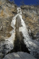 Frozen waterfall Ain France