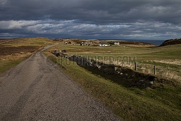 Road over the moor Scotland UK
