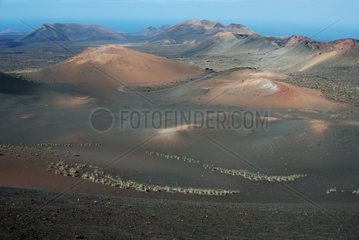 Landscape of Timanfaya NP on Lanzarote Canary