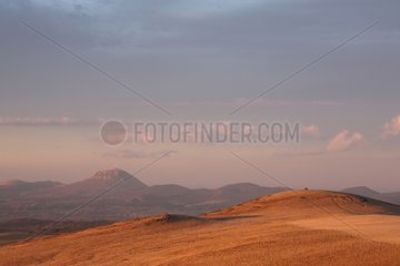 Twilight on the Puys and Puy of Domes France