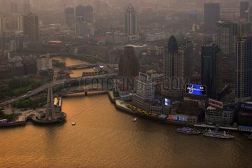 Sunset on the Suzhou River Shanghai China