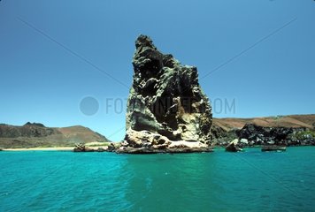 Tuff volcanic cone Pinnacle Rock Bartolomé Island Galapagos
