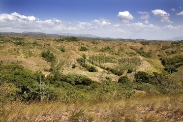 Arid deforested hills of Pacific coast Panama