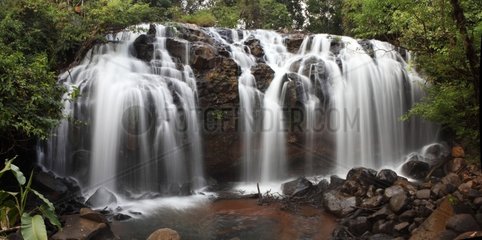 Waterfall and pool on the Bolaven Plateau in Laos