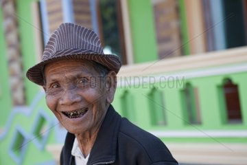 Portrait of a Lao-old black teeth Laos