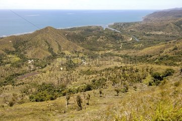 Blick auf die Ostküste in der Nähe von Ponérihou Neukaledonien
