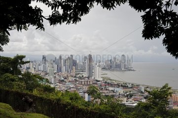 The new city seen from Cerro Ancon Panama City Panama