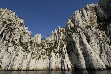 Calanque of Devenson karst cliffs Cassis France