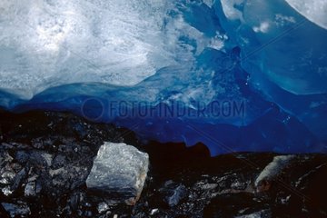 Detail of glacier in Juneau in Alaska