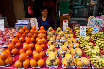 fruit and vegetable market in Hongkong  China