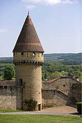 A tower of the Cluny Abbey Bourgogne France