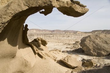 Rocks carved by erosion on Qeshm island Iran