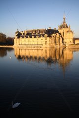 Chantilly castle and its drainage Picardy France