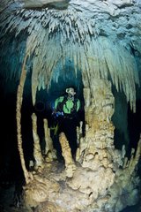 Scuba Diver in the Zapote Dreamgate - Yucatan Mexico